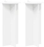 Vidaxl Plant Stand 2 Pcs White &Oslash;40 X 80 Cm Engineered Wood