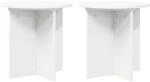 Vidaxl Plant Stand 2 Pcs White &Oslash;40 X 40 Cm Engineered Wood