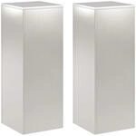 Pflanzenst&auml;nder 2 Pcs Silber 30 X 30 X 80 Cm Stahl Vidaxl