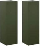 Pflanzenst&auml;nder 2 Pcs Olivgr&uuml;n 30 X 30 X 100 Cm Stahl Vidaxl