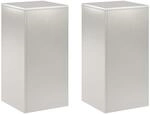 Pflanzenst&auml;nder 2 Pcs Silber 30 X 30 X 60 Cm Stahl Vidaxl