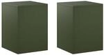 Pflanzenst&auml;nder 2 Pcs Olivgr&uuml;n 30 X 30 X 40 Cm Stahl Vidaxl