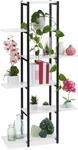 Relaxdays Pflanzenregal, Blumentreppe Mit 6 Ablagen, Hbt: 150 X 78 X 24 Cm, Stahl &