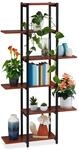 Relaxdays - Pflanzenregal, Blumentreppe 6 Ablagen, Hbt: 150x78x24 Cm, Stahl & Mdf,