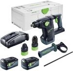 Festool Khc 18 Eb-basic Akku Kombihammer 18 V 2,6 J Sds-plus Brushless + 2x Akku 5,0