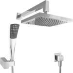 Duschsystem Eckig 20cm Regendusche Konische Handbrause Metallschlauch -...