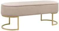 Bank Milry Samtstoff Beige