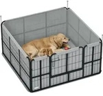 Hunde-wurfbox, Hunde-wurfbox Mit T&uuml;r, Waschbare Trainingsmatte, 122 X 122 X 60...