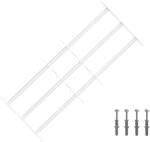 Sicherheitsgitter F&uuml;r Fenster Mit 3 Querstangen 63-114 Cm Vidaxl