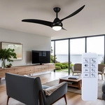 Deckenleuchte Deckenventilator Rauml&uuml;fter K&uuml;hler Wohnzimmerlampe, Schwarz,