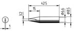 Ersa - 842 Ed L&ouml;tspitze Mei&szlig;elform Spitzen-gr&ouml;&szlig;e 3.2 Mm Inhalt 1 St.