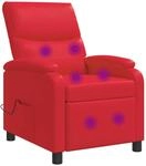 Massage Relaxsessel Rot Kunstleder Vidaxl