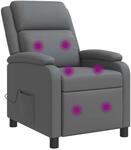 Massage Relaxsessel Grau Kunstleder Vidaxl