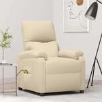 Massagesessel Creme Stoff Vidaxl