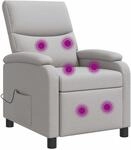 Massage Relaxsessel Wolkengrau Stoff Vidaxl