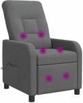 Massage Relaxsessel Dunkelgrau Stoff Vidaxl