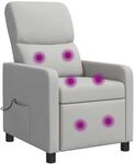 Massage Relaxsessel Wolkengrau Polyester Vidaxl