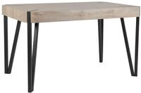 Beliani - Esstisch Hellbraun / Schwarz 80 X 130 Cm Holzoptik Tischplatte Metall