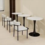 Couchtisch 77.5x77.5x15.5 Cm, Modernes Minimalistisches Design, Runde...