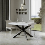 Ausziehbarer Tisch 90 X 130/234 Cm, Gestell Volantis, Esche Wei&szlig;, Anthrazit