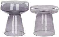 Beistelltisch 2er Set Laguna/caldera Glas Grau