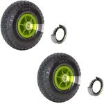 Baumarktplus - 2x Sackkarrenrad 260 X 85 Mm 3.00-4 Bollerwagenrad, Luftrad,