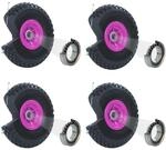 Baumarktplus - 4x Sackkarrenrad Vollgummi 260x85 Mm 3.00-4 60 Mm Nabenl&auml;nge Pu