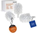 Keuco Ersatz Toiletten-b&uuml;rstenkopf, Austauschbar, Im 3er Set Lose, 12,7x6,9cm,