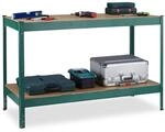 Werkbank, 600 Kg, Hxbxt: 91 X 141 X 61 Cm, 2 Verstellbare Ebenen, Werktisch, Stahl &