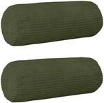 Kissenbezug 2 Pcs Heerlen Gr&uuml;n &Oslash; 15 X 40 Cm Cord Vidaxl