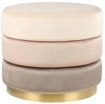 Pouf Louin Samtstoff Beige