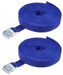 2x Spanngurte 12m X 25mm Mit Nockenschnalle, 250kg, Blau