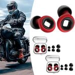 Motorrad Ohrst&ouml;psel Windger&auml;usche 2 Paar, Geh&ouml;rschutz Mit 4 Gr&ouml;&szlig;en, Rot