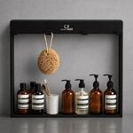 Showernizr Duschregal Obsidian Black - Duschablage Ohne Bohren F&uuml;r Duschwand Zum