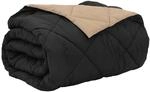 Vidaxl Summer Duvet 200 X 200 Cm Summer 200 Gsm Black And Taupe