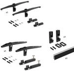 Set Aus Bracket Set F&uuml;r 1 Holzregal, 1 Modul Und 1 H&auml;ngestange, L&auml;nge 1m Zero,