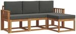 Vidaxl Outdoor Sofa Set 4 Pcs Natural And Anthracite