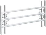 Relaxdays Fenstergitter Einbruchschutz, Ausziehbar, F&uuml;r Au&szlig;en, Stahl, 450 X