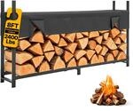 Vevor Kaminholzregal 1/2 Cord Brennholzregal Feuerholzregal 2440x355x1230mm, F&uuml;r