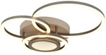 Led Deckenlampe Wohnzimmer Deckenleuchte Sandfarben 3 Ringe Tunnel-effekt L 49cm