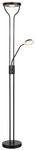 Led Stehleuchte Dimmbar Lesearm Und Fluter Verstellbar Schwarz Matt H 180 Cm