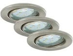 Briloner - Led-einbauleuchten Gu10 Set 3 Flg 3 X 3w, 250lm Nickel-matt Deckenlampen &