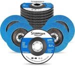 F&auml;cherschleifscheiben 115mm, K&ouml;rnung 120, 12 St&uuml;ck, F&uuml;r Metall & Holz