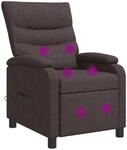Massage Relaxsessel Dunkelbraun Stoff Vidaxl