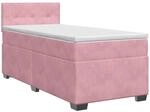 Boxspringbett Mit Matratze Mit Kopfteil Rosa 90 X 200 Cm Samt Vidaxl