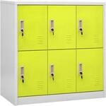 Schlie&szlig;fachschrank Hellgrau Und Gr&uuml;n 90x45x92,5 Cm Stahl - Vidaxl