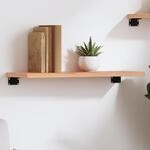 Vidaxl Wandregal Hellbraun 60x20x2 Cm Massivholz Eiche Behandelt
