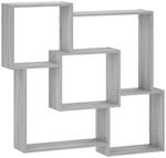 Wandregal Sonoma-grau 98 X 17 X 91 Cm Holzwerkstoff Vidaxl