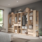 Kleiderschrank Elmo, Sonoma, 50 X 200 Cm 5er Set, Vicco