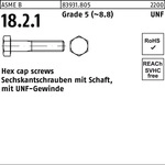 Asme B 18.2.1 Sechskantschraube Unf 1/4x1,907x1 3/4' Stahl 8.8 Blank' 100 Stk